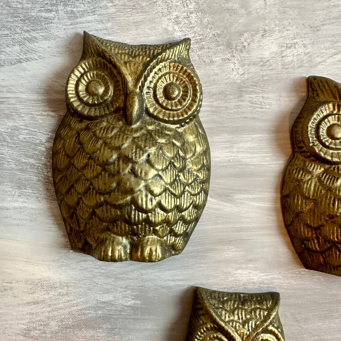 Metal Owls Wall Decor - Set of 3