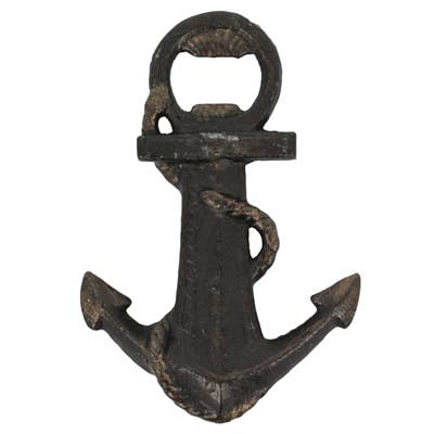 Image of a cast iron anchor bottle opener.