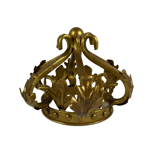 Image of a metal decorative gold crown.