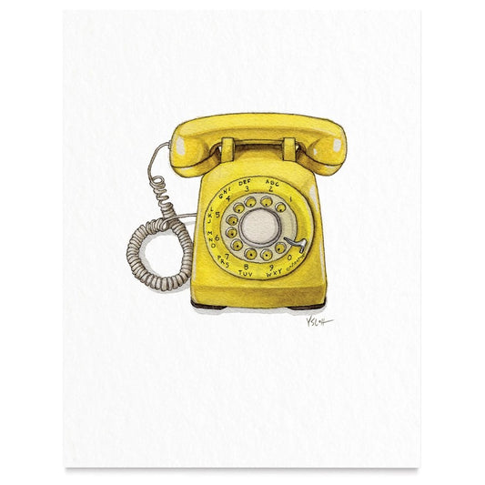 Retro Rotary Telephone Art Print